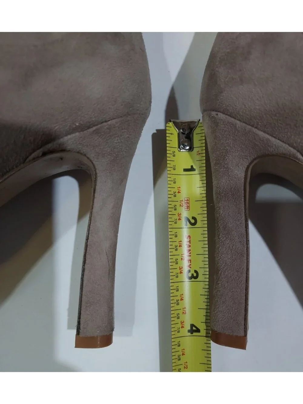 Boots Nine West Beige Suede Stiletto Size 7.5 Pull On 4 Inch Heels Never Worn - Picture 3 of 9